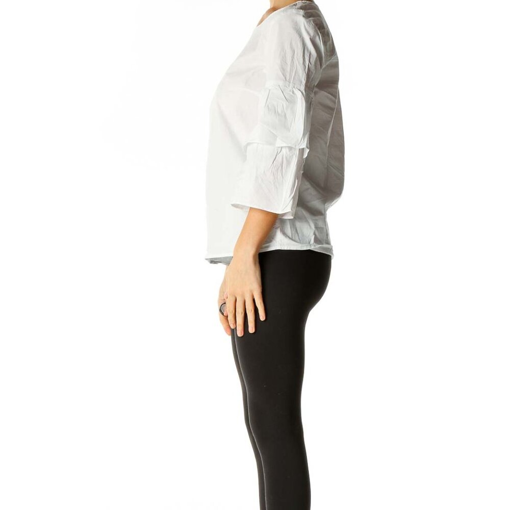 J.crew mercantile White Solid Retro Blouse - Picture 2 of 3